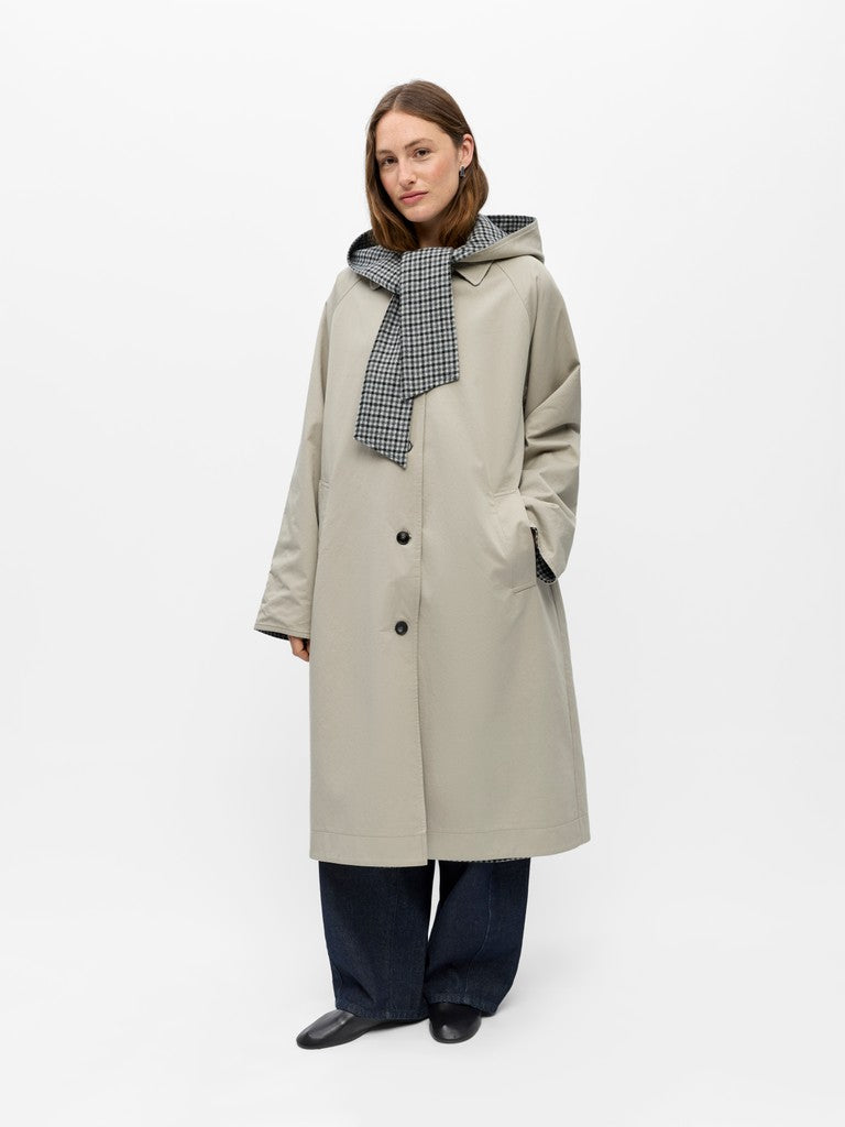 OBJHOLLY L/S Long Reversible Coat, Opal Gray