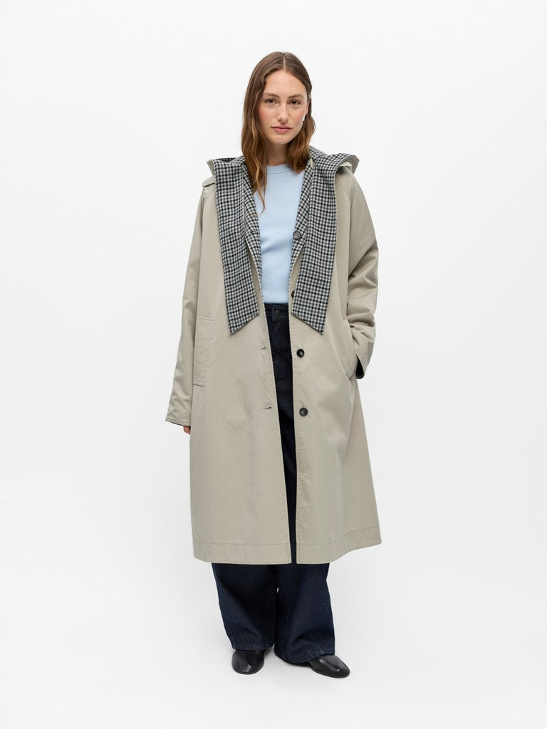 OBJHOLLY L/S Long Reversible Coat, Opal Gray