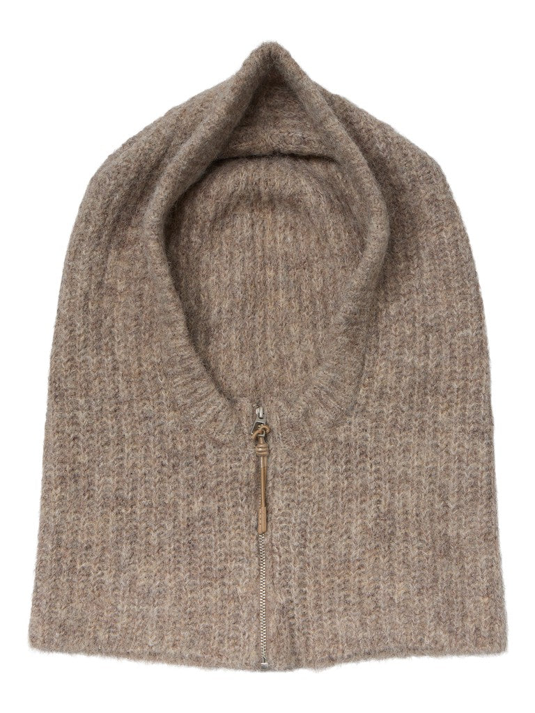 OBJMILU Zip Balaclava Div, Humus Melange