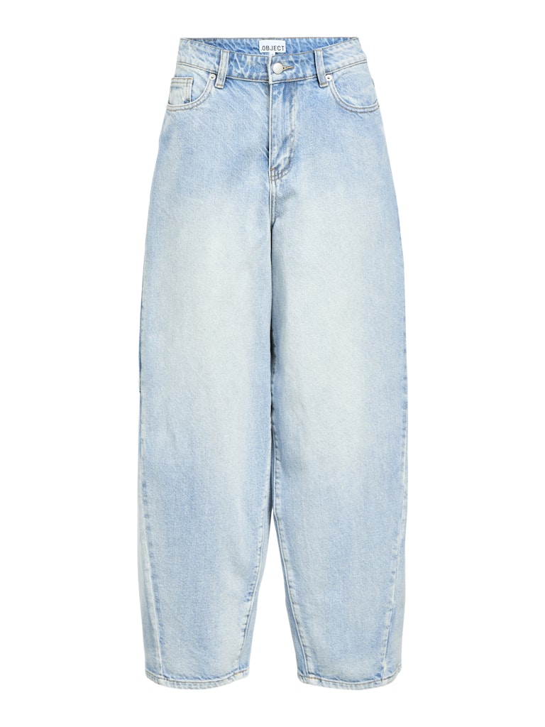 OBJMOJI ELSA MW Super Barel Jeans, light blue denim