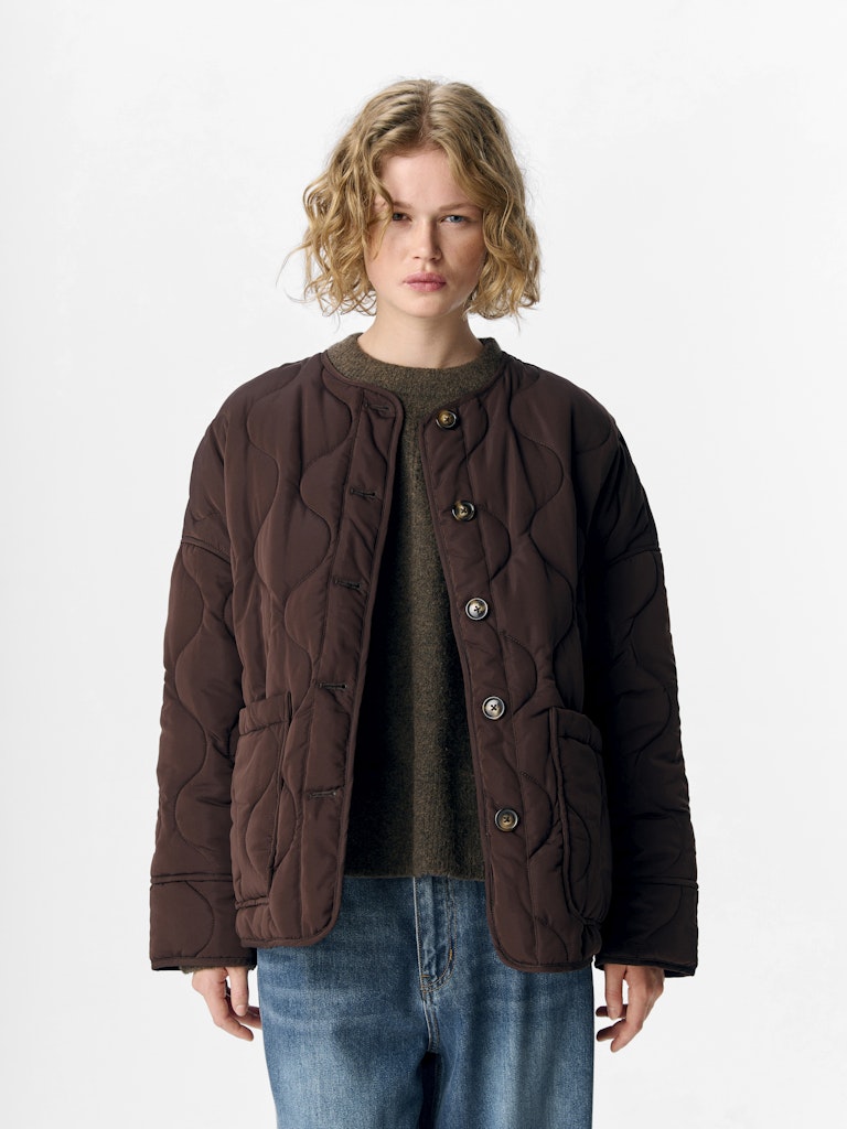 OBJALLIE LO Quilted Jacket, java