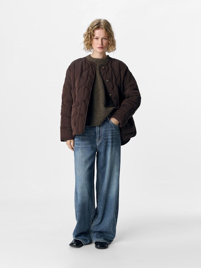 OBJALLIE LO Quilted Jacket, java