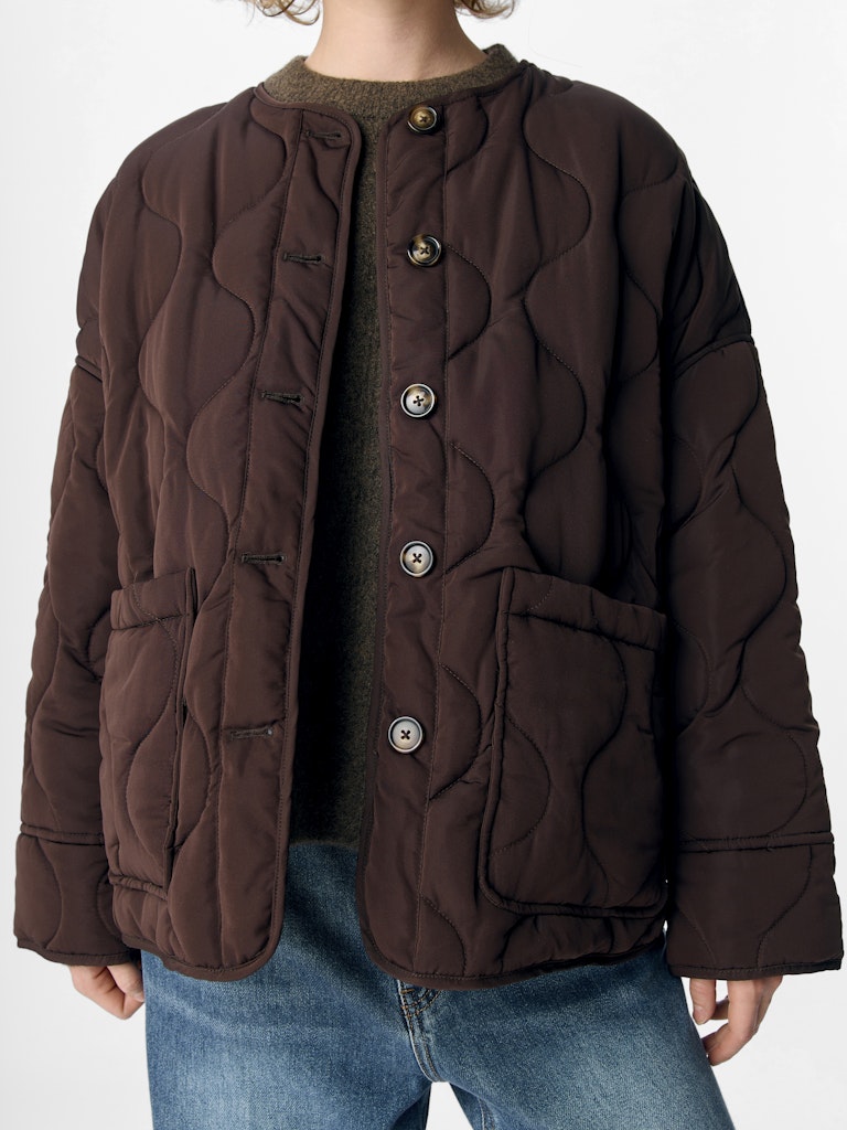 OBJALLIE LO Quilted Jacket, java
