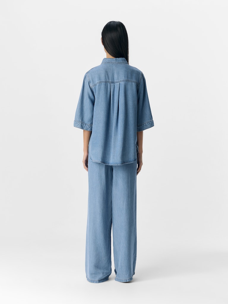 OBJFRAME 2/4 Denim Top, light blue denim