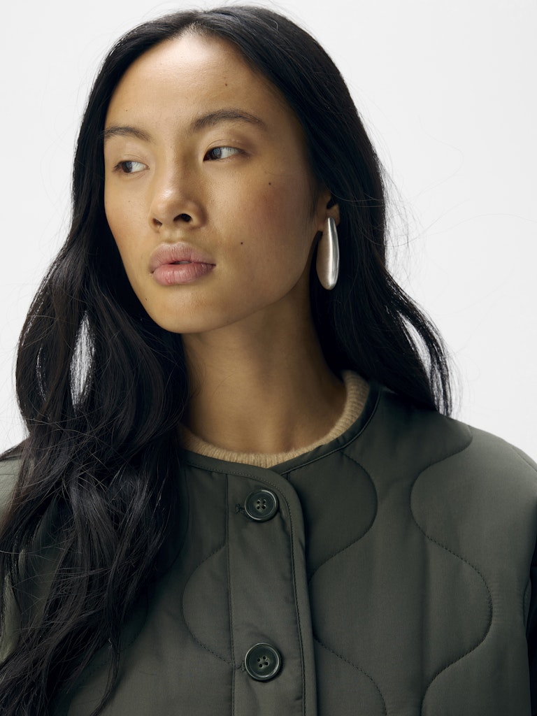 OBJALLIE LO Quilted Jacket, kambaba