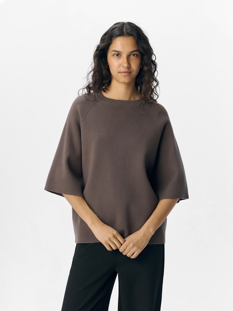 OBJREYNARD 2/4 Knit Pullover, morel