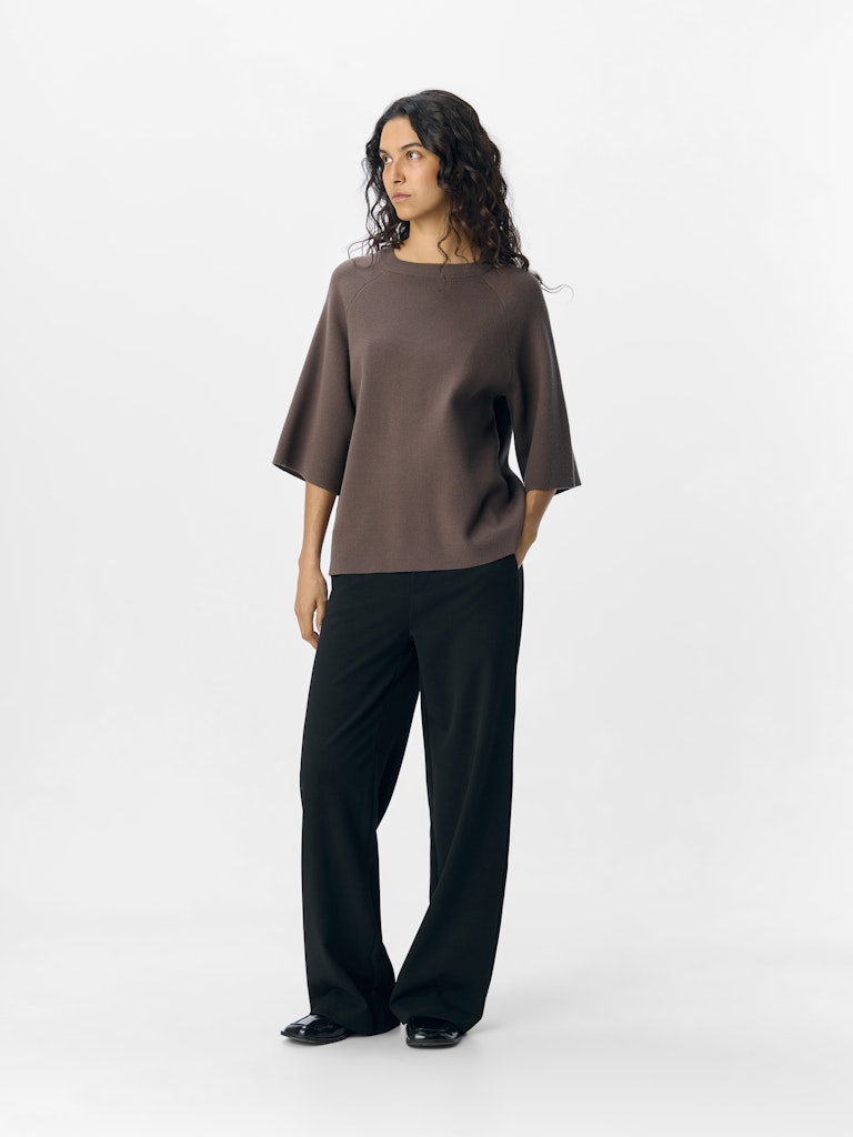 OBJREYNARD 2/4 Knit Pullover, morel