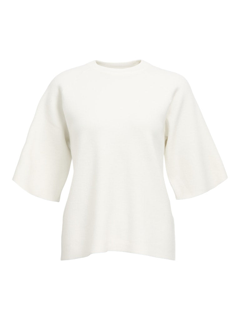 OBJREYNARD 2/4 Knit Pullover,  cloud dancer