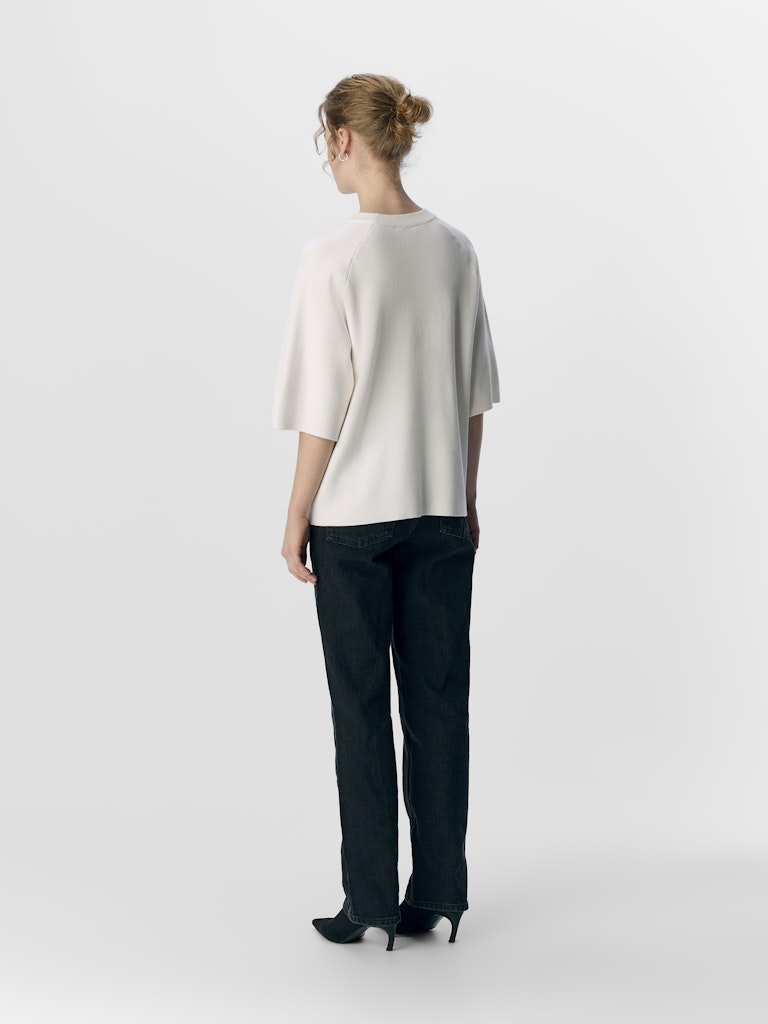 OBJREYNARD 2/4 Knit Pullover,  cloud dancer
