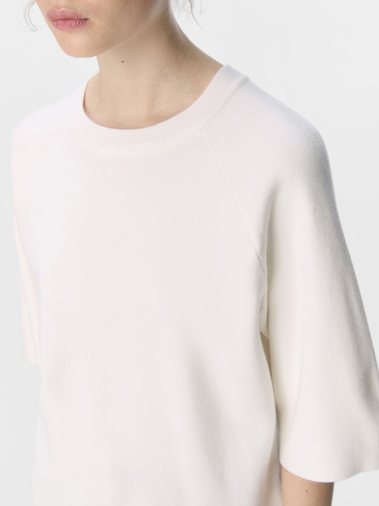 OBJREYNARD 2/4 Knit Pullover,  cloud dancer