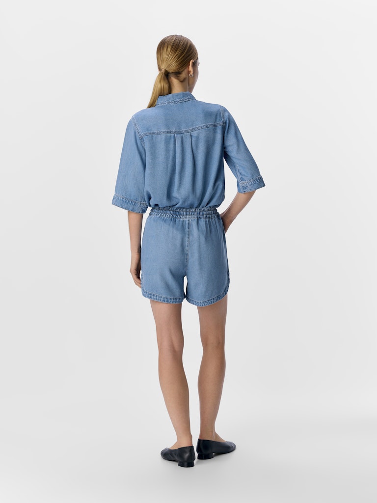 OBJFRAME RE MW Shorts, light blue denim