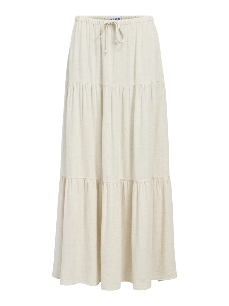 OBJSANNE MW Long Layer Skirt, sandshell