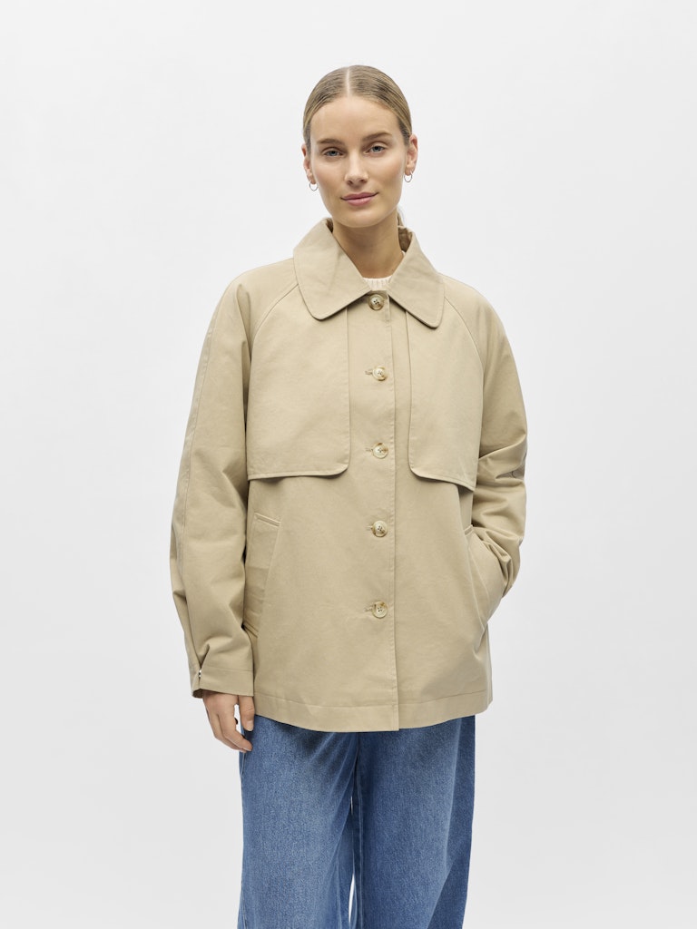 OBJPAULA Trench Jacket, humus