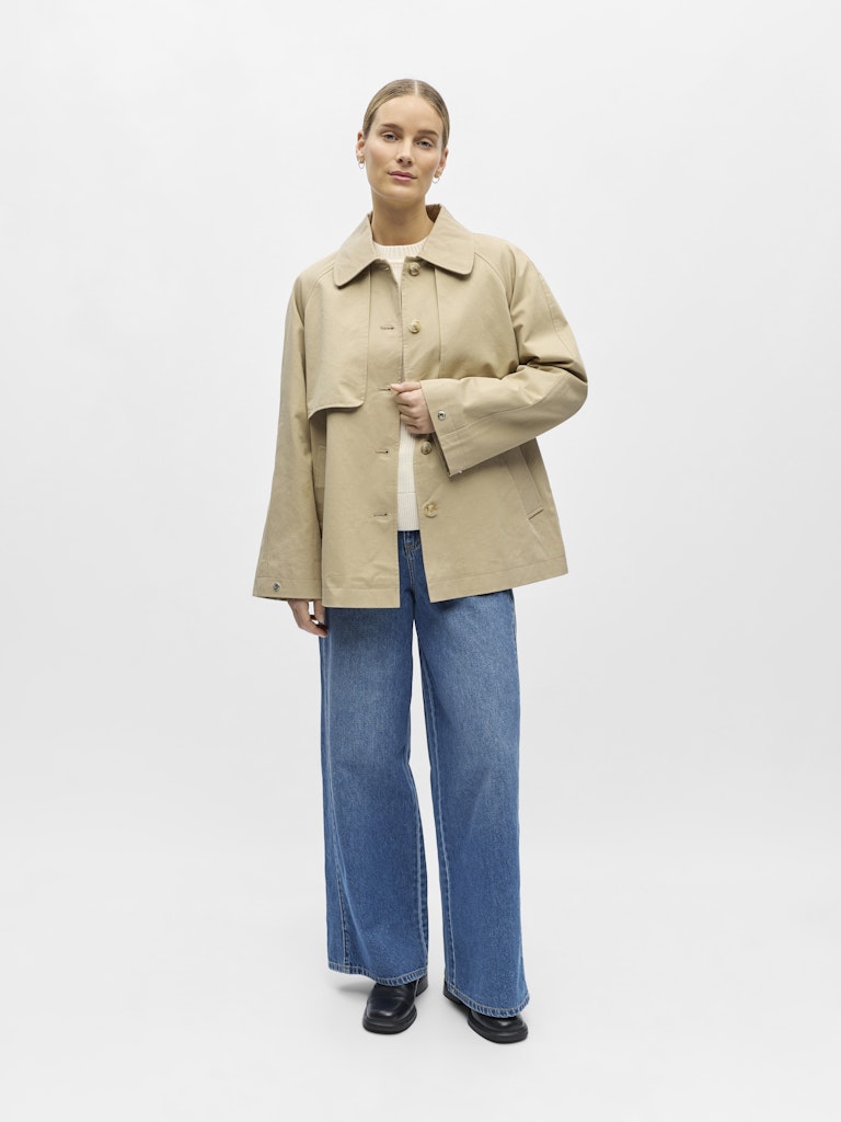OBJPAULA Trench Jacket, humus