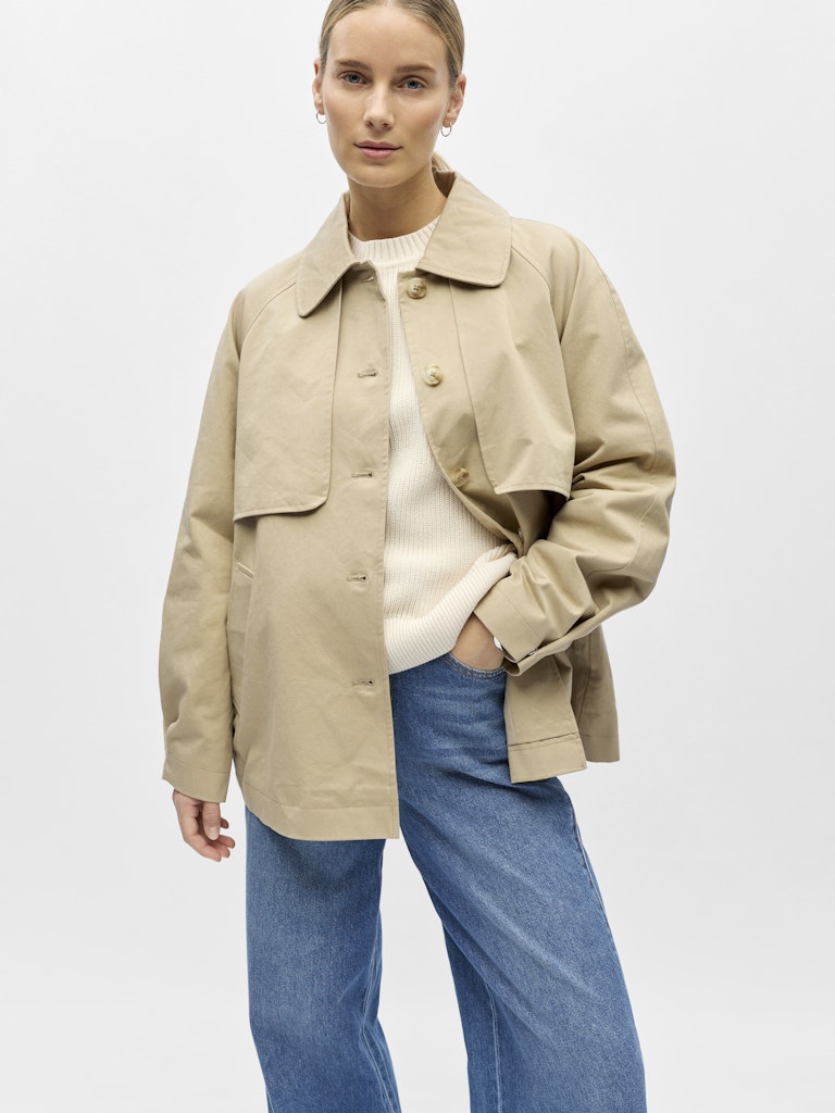 OBJPAULA Trench Jacket, humus
