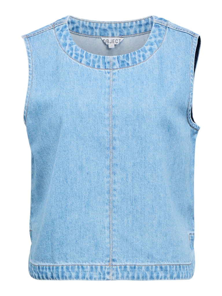 OBJROSIE Denim Top, Light Blue Denim