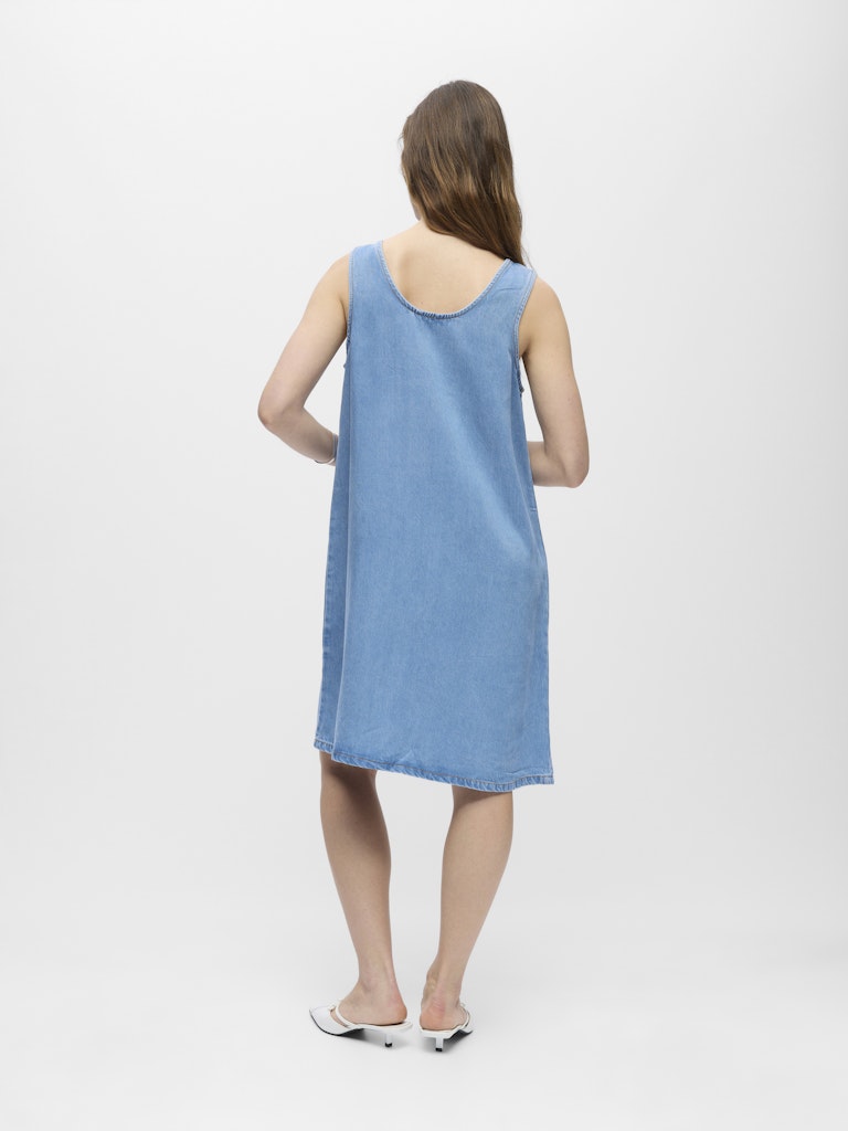 OBJFRAME Short Denim Dress, Light Blue Denim