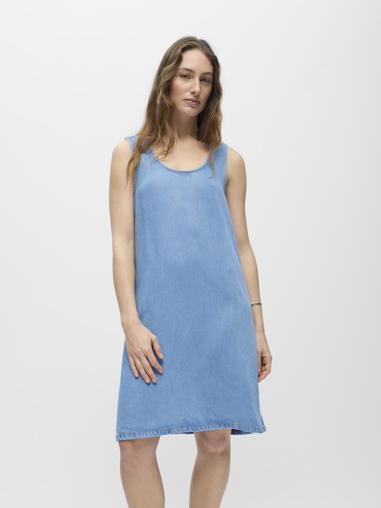OBJFRAME Short Denim Dress, Light Blue Denim