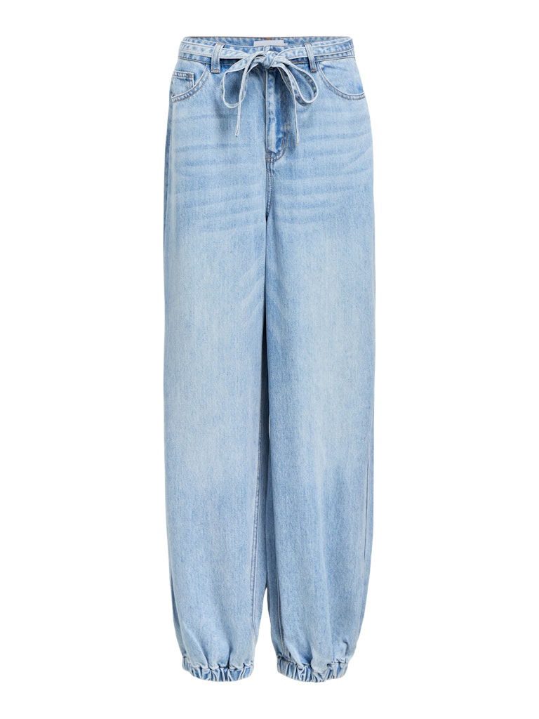 OBJLARA MW Jogger Pant, Light Blue Denim