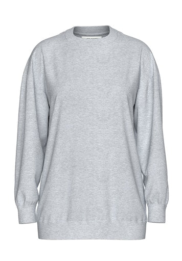 SLFGIA Yrsa Crew Neck Sweater, Light Grey Melange