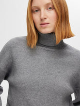 Lade das Bild in den Galerie-Viewer, SLFKAMMA Knit Rollneck Pullover, medium grey melange
