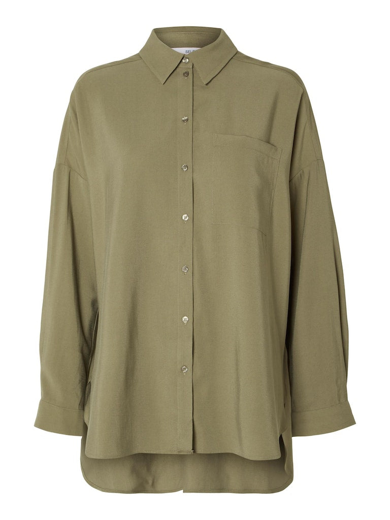 SLFEMBERLY Long Shirt, dusky green