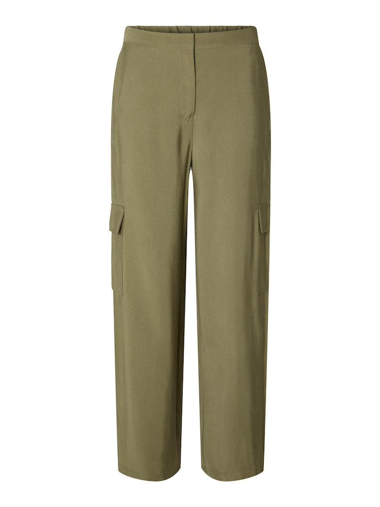 SLFEMBERLY Tapered Pants, dusky green