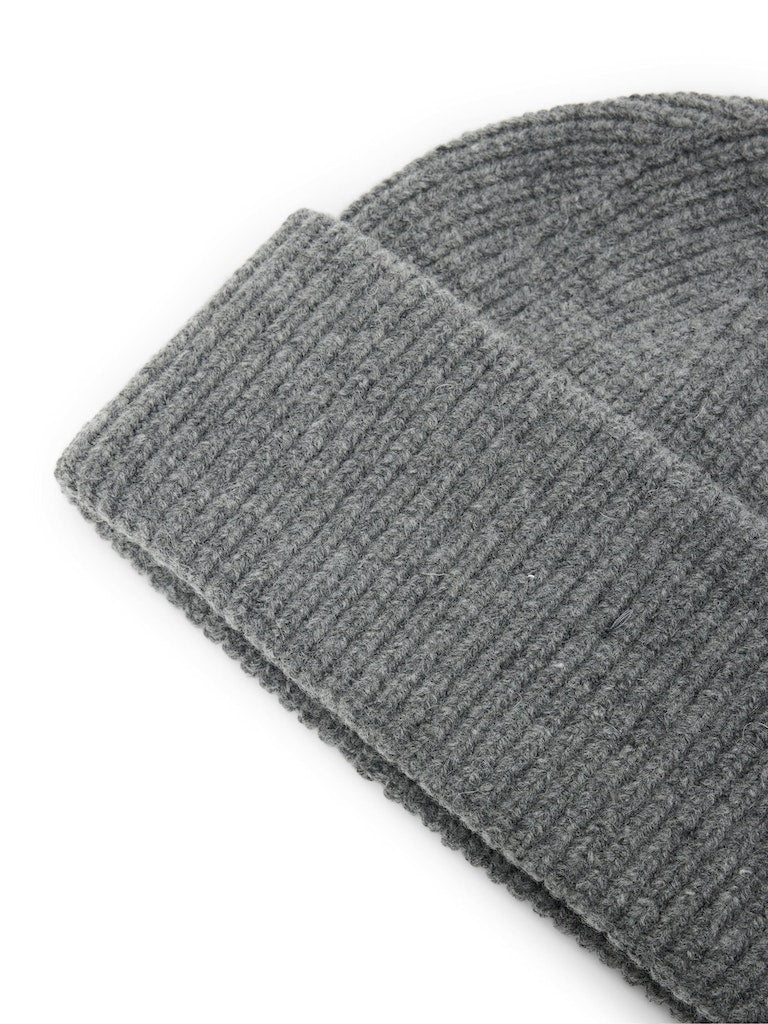 SLFMARY Knit Beanie, light grey melange