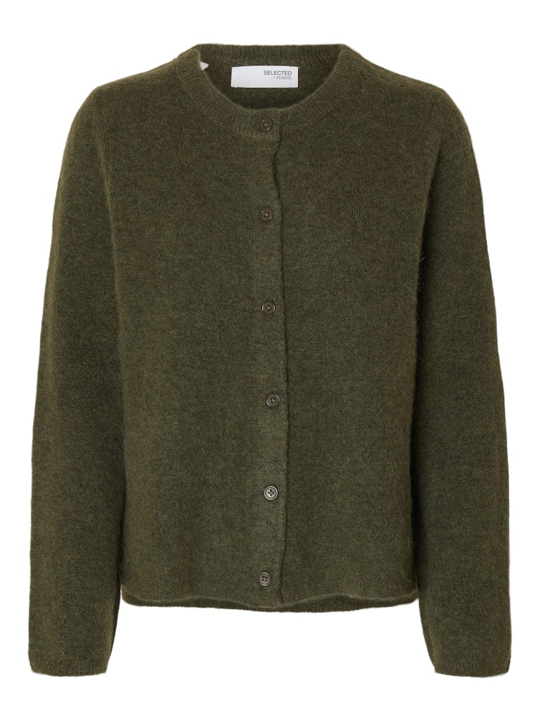 SLFLULU Knit Short Cardigan, Kalamata Melange