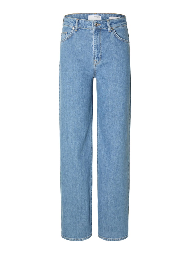 SLFELOISE-ERIN  Wide Mid Blue Jeans, medium blue denim