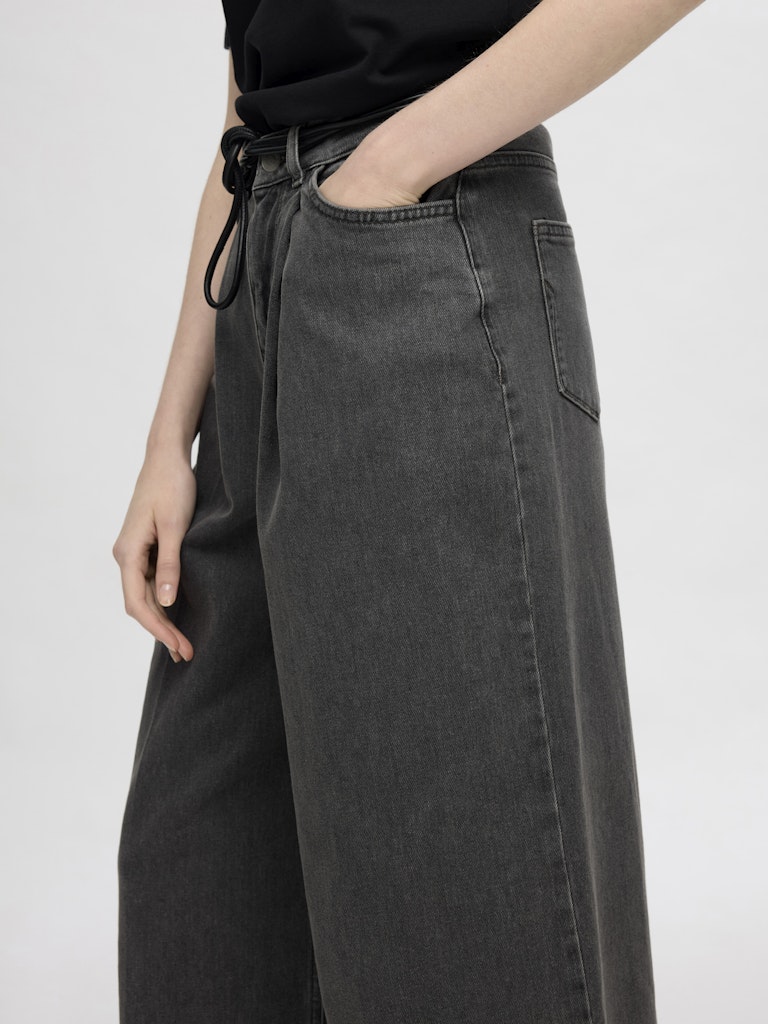 SLFOLIVIA-GRY Extra Wide Jeans, grey denim