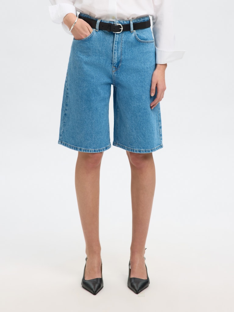 SLFLIVA-KORI Bermuda Denim Shorts, light blue denim