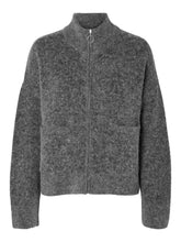 Lade das Bild in den Galerie-Viewer, SLFSIA Knit Zipper Cardigan, Medium Grey Melange
