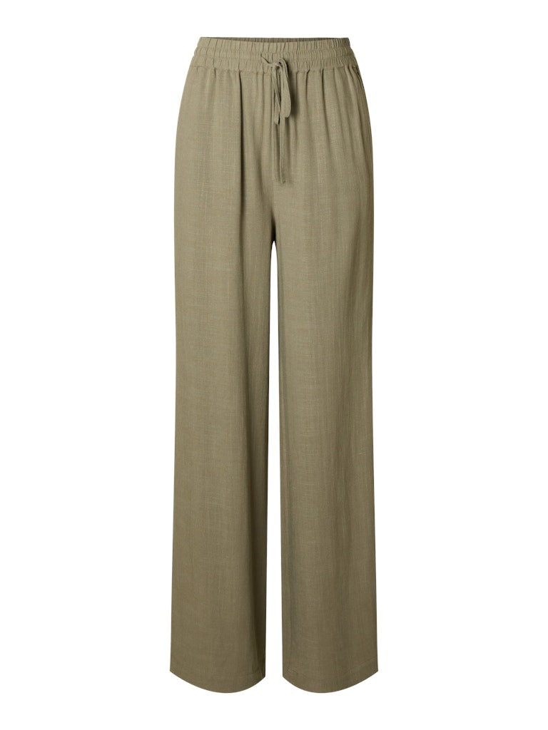 SLFVIVA-GULIA Long Linen Pants, vetiver