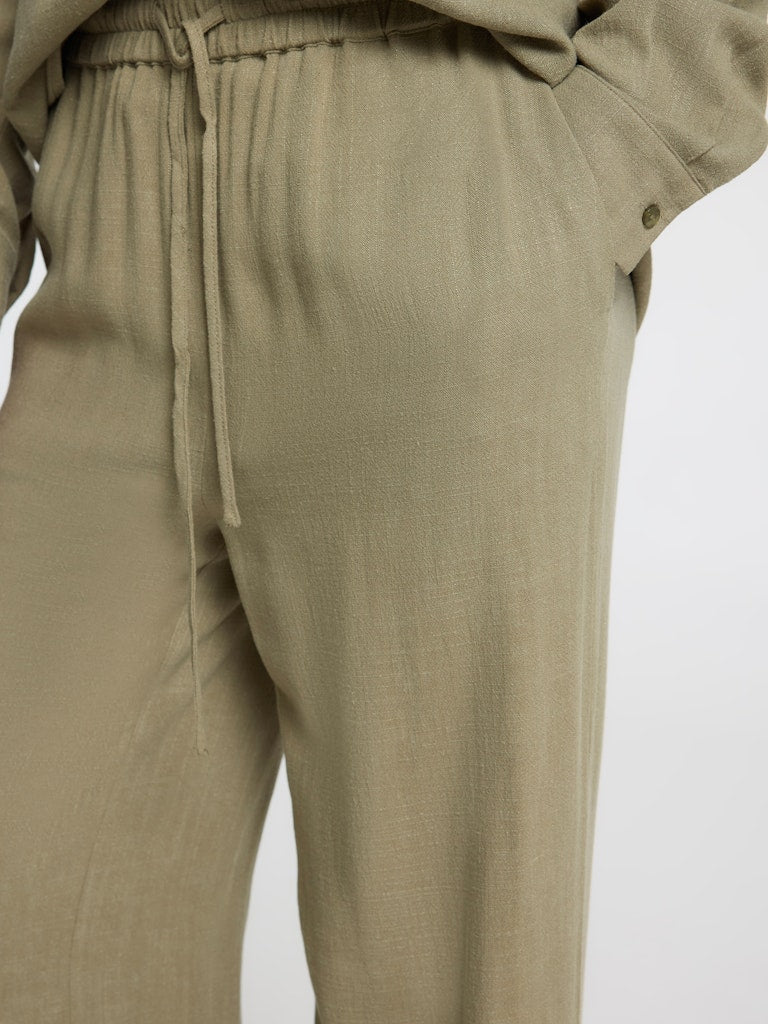SLFVIVA-GULIA Long Linen Pants, vetiver