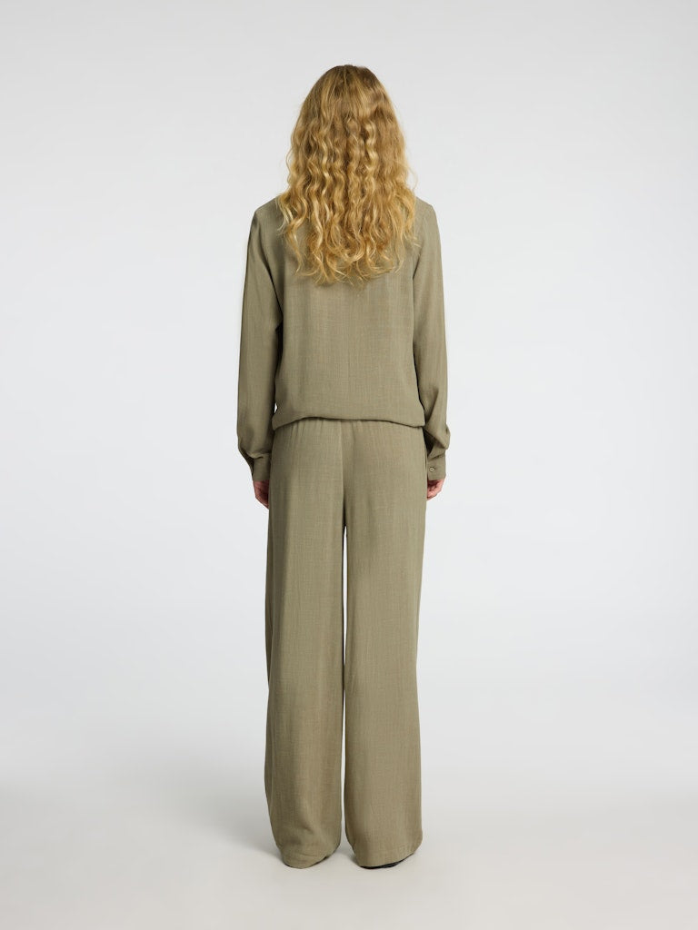 SLFVIVA-GULIA Long Linen Pants, vetiver