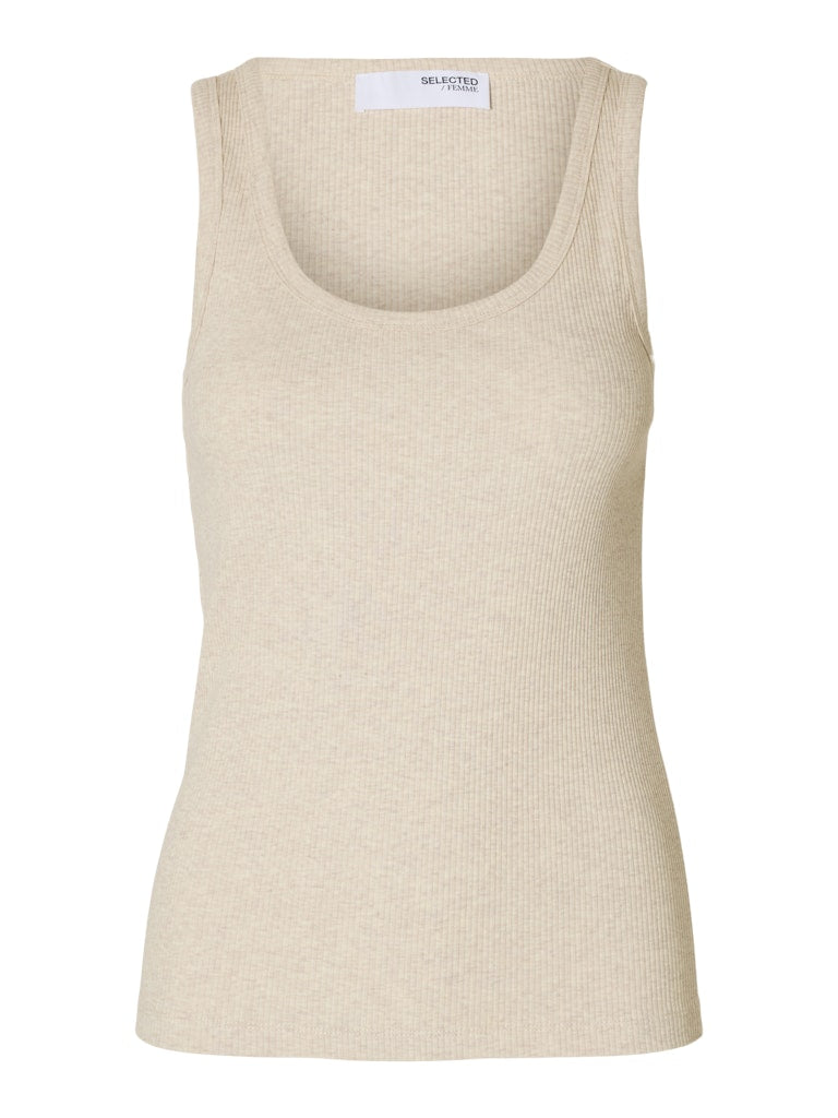 SLWANNA U-Neck Tanktop, oatmeal melange