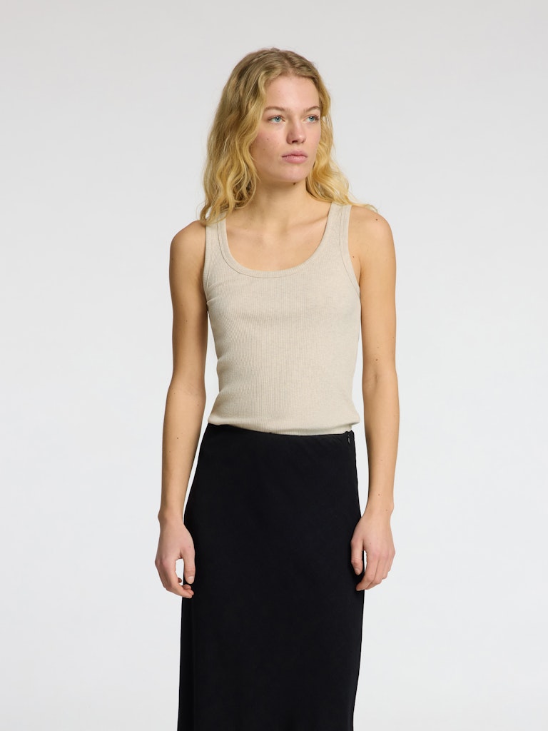 SLWANNA U-Neck Tanktop, oatmeal melange