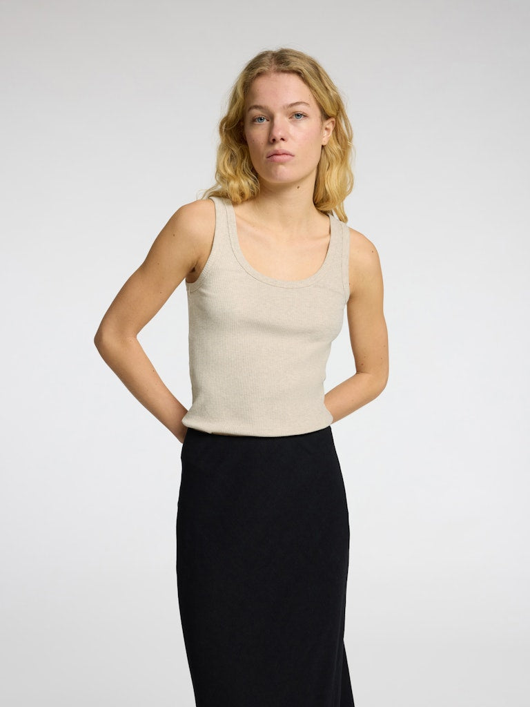 SLWANNA U-Neck Tanktop, oatmeal melange