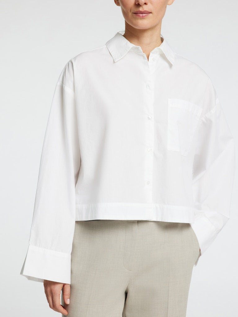 SLFASTHA Cropped Boxy Shirt, Bright White