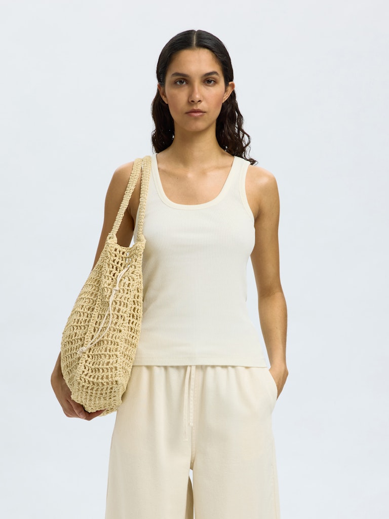 SLFANNA U-Neck Tanktop, snow white