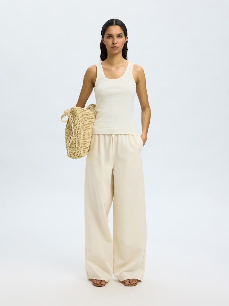 SLFANNA U-Neck Tanktop, snow white