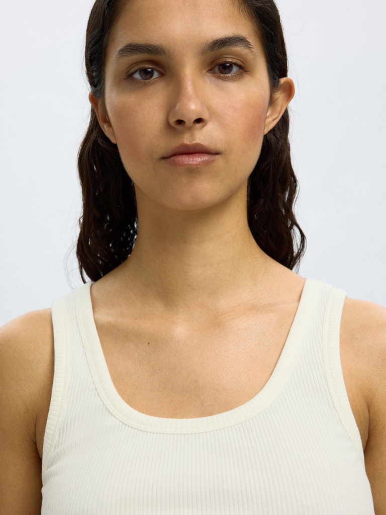 SLFANNA U-Neck Tanktop, snow white