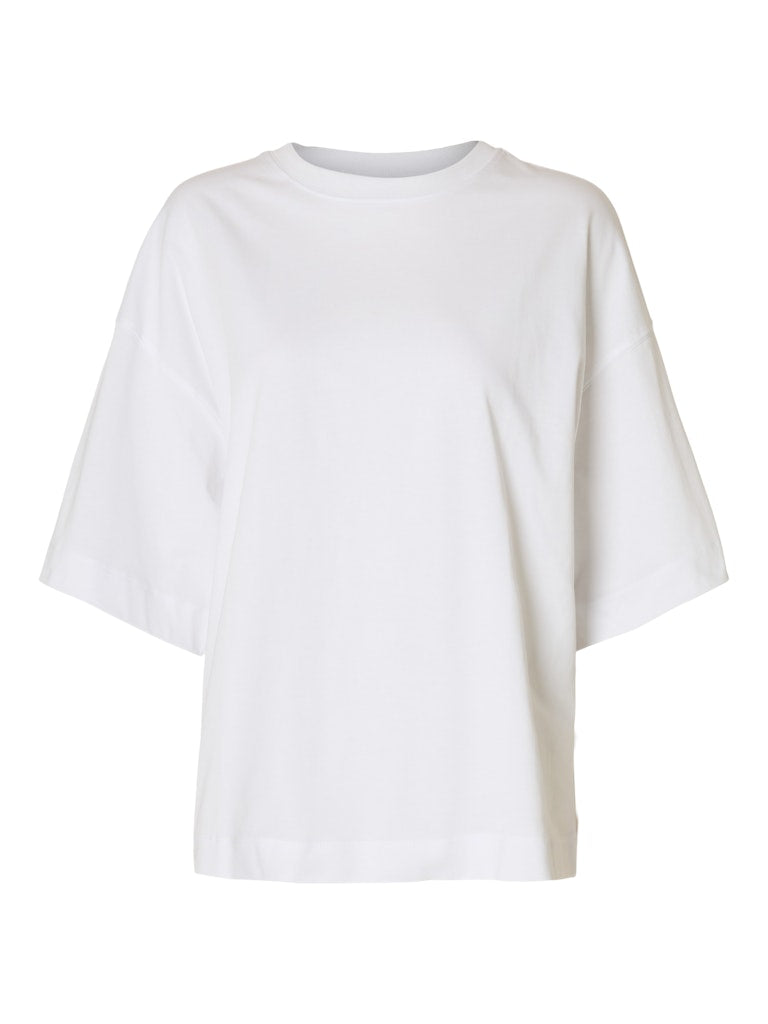 SLFCOLWOMAN 2/4 Oversized Tee, bright white