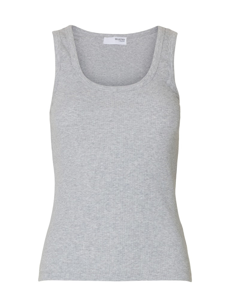 SLFANNA U-Neck Tanktop, light grey melange