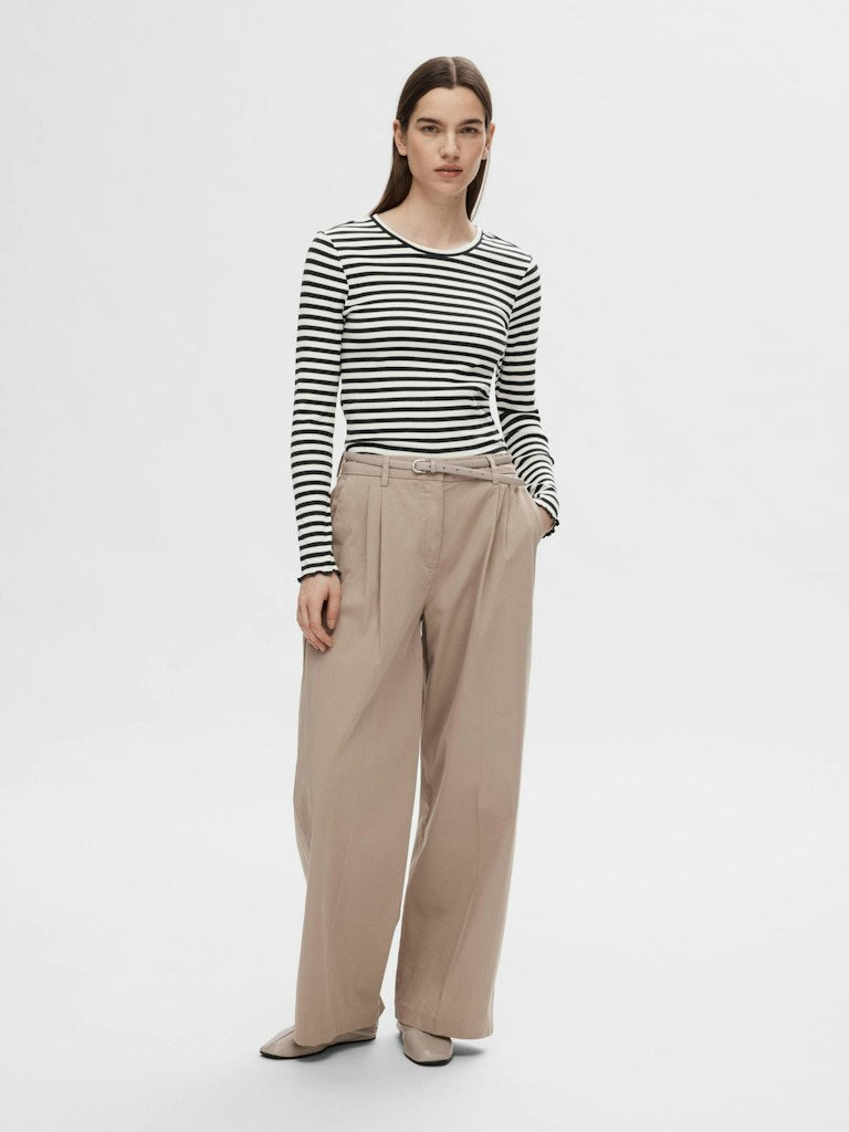 SLWANNA Crew Neck Tee STR, black / snow white