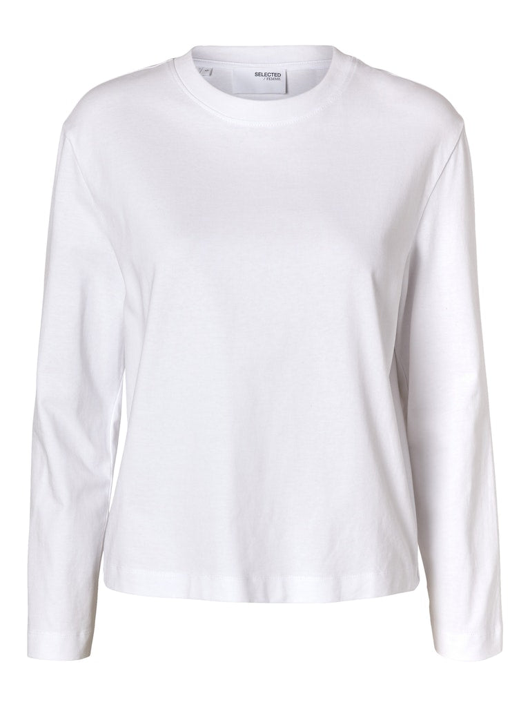 SLFESSENTIAL Boxy Long Tee, White