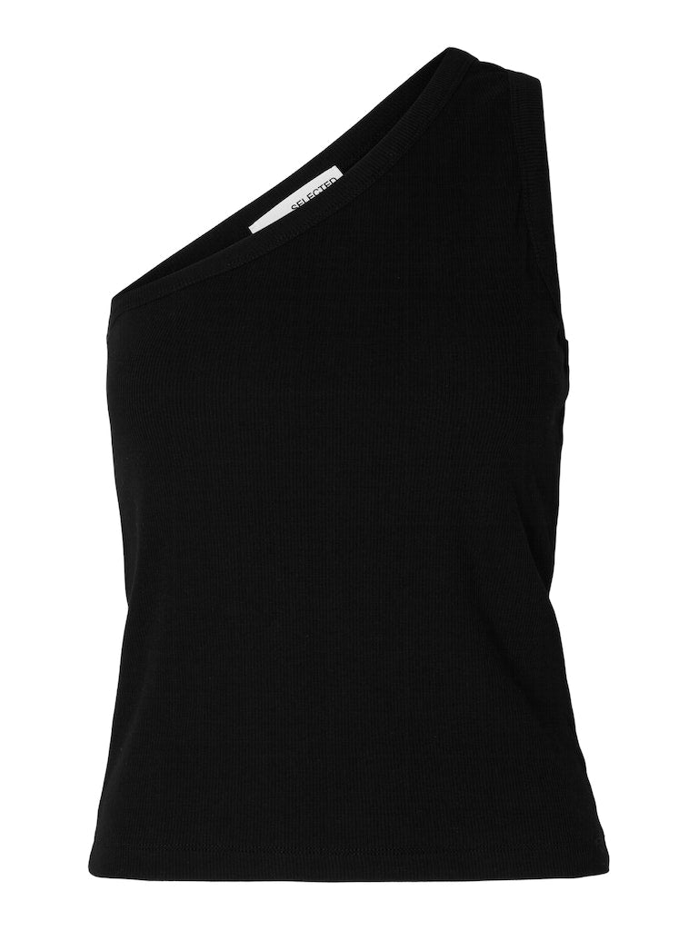 SLFANNA One Shoulder Top, black