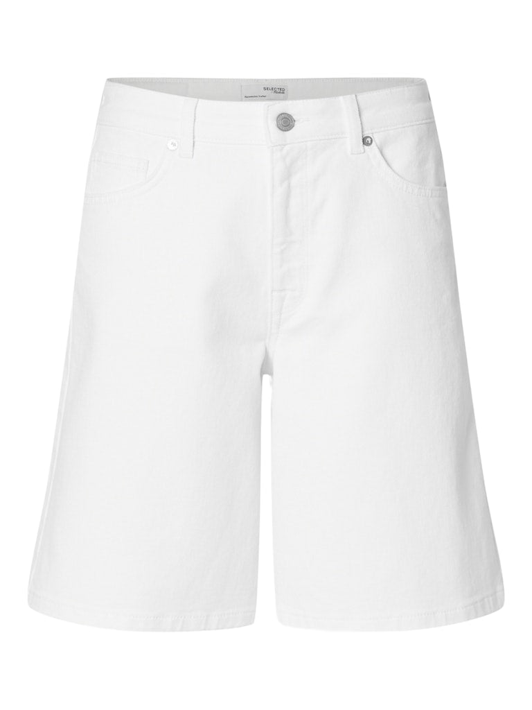 SLFLEXIA Bermuda Denim Shorts, Snow White