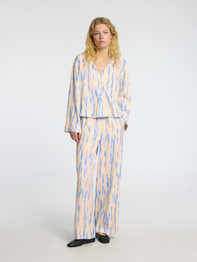 SLFBAELA Wide Pants, Birch AOP